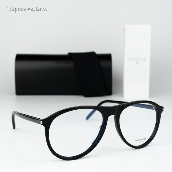 Saint Laurent Men Eyeglasses Black Demo Pilot SL667OPT 001 BRAND NEW - Picture 3 of 10
